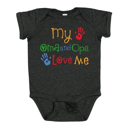 

Inktastic Oma and Opa Love Me Grandchild Boys or Girls Baby Bodysuit