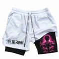 thumbnail image 5 of pantalones cortos de compresión 2 en 1 para hombres, pantalones cortos de rendimiento de Anime Jujutsu Kaisen, pantalones cortos de gimnasio deportivos de baloncesto con bolsillos, 5 of 5