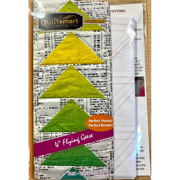 Quiltsmart 4" Flying Geese Printed Interfacing Kit Pack
