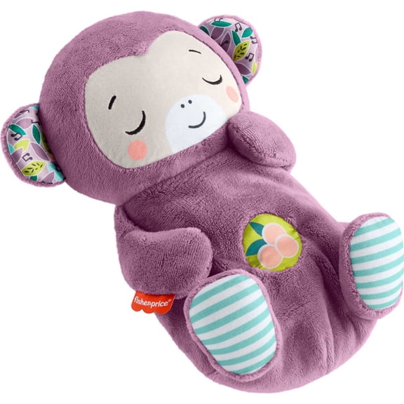 Fisher-Price Soothe 'n Snuggle Purple Monkey Baby Toy & Sound Machine with Breathing Motion