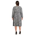 thumbnail image 2 of Terra & Sky Women's Plus Size Smock Waist Dress with Long Sleeves, 2 of 5
