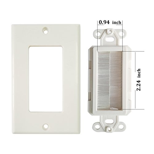 Wi4You Brush Placa de pared blanca Decora Cerda Placa de pared de una
