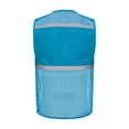thumbnail image 2 of RUNQHUI Men Women Zipper High Visibility Reflective Safety Vest Construction Work Mesh Fabric Work Clothes Lake Blue 175, 2 of 5