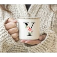 thumbnail image 3 of Koyal Wholesale Stainless Steel Campfire Coffee Mug, Blush Floral Monogram, Letter Y, 3 of 5