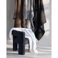 thumbnail image 4 of Signature Design by Ashley Alsonwell Faux Fur Throw Blanket, White, Ultra Soft Jacquard Stripe Plush Accent, Machine Washable Cozy Home Décor, 4 of 4