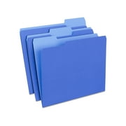 Staples Colored File Folders 3-Tab Letter Blue 100/Box TR224527