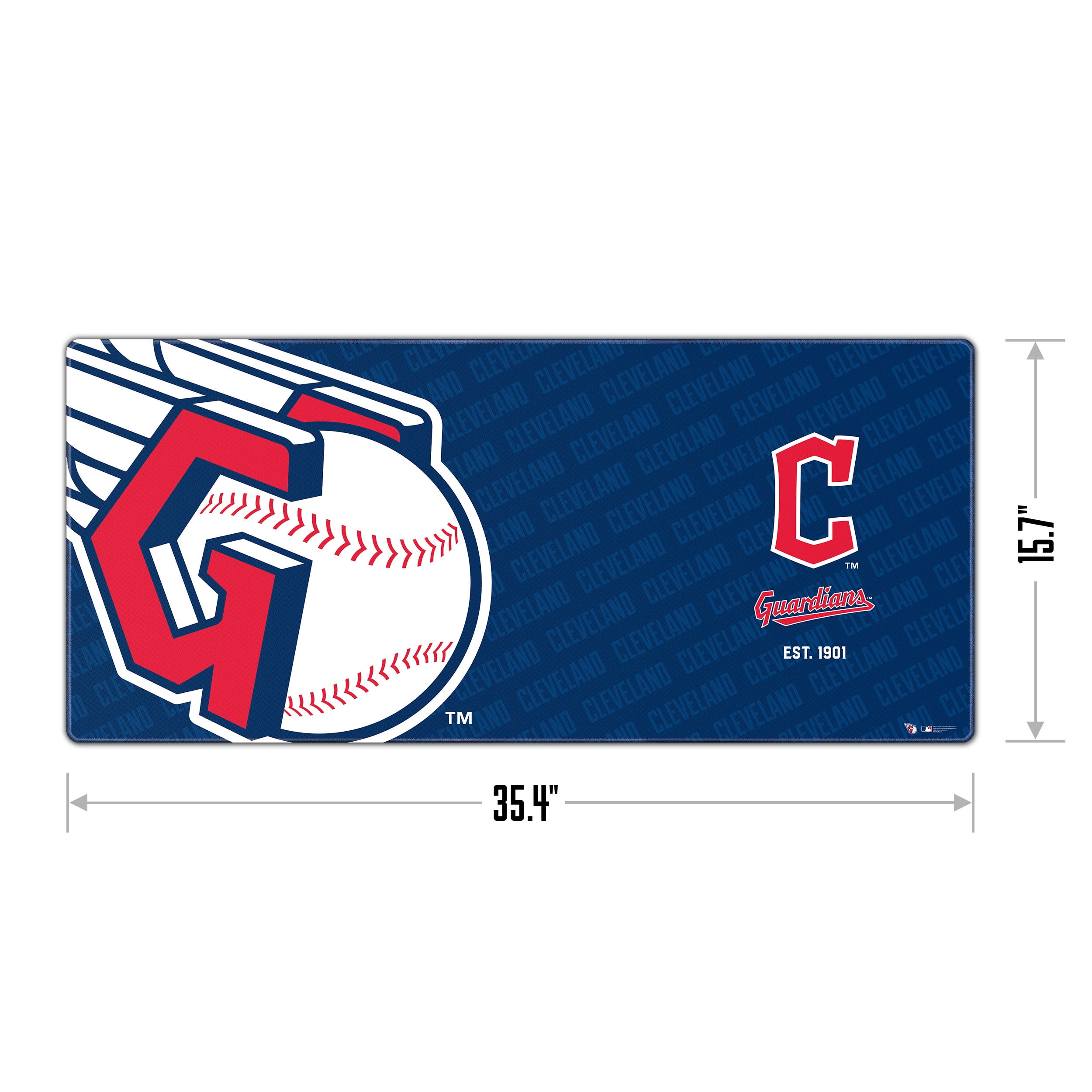 YouTheFan MLB Cleveland Guardians Logo Series Desk Pad