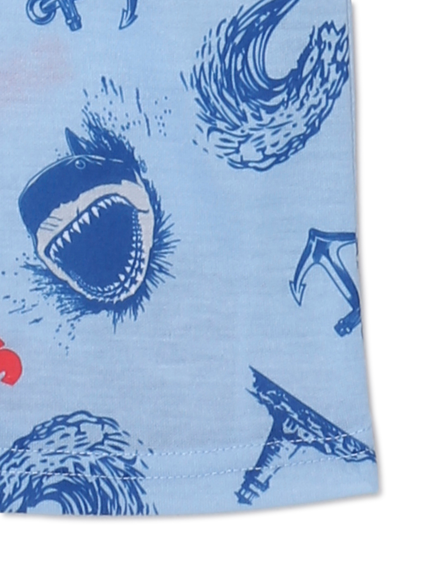 Jaws Boys Short Sleeve T-Shirt and Shorts Pajama Set, 2-Piece, Sizes 4-12 - image 2 of 3