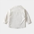 thumbnail image 2 of WXFAZCVU Boys Button Down Shirt Long Sleeved Cotton Shirt School Clothing Everyday Wear Size 3-4 Years, 2 of 4