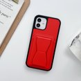 thumbnail image 5 of Allytech Kickstand Case for iPhone 12 Pro Max (6.7" 2020), Vertical and Horizontal Stand Soft Flexible TPU Frame PU Leather Back Card Holder Anti-Scratch Non-Slip Cover for iPhone 12 Pro Max, Red, 5 of 5