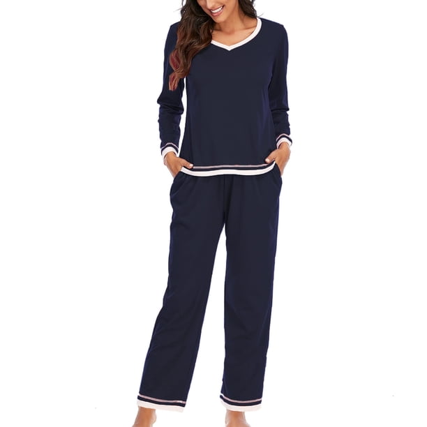 Pijamas de mujer en liquidación, conjuntos de moda para mujer, ropa de estar por casa, camisetas de manga larga y pantalones.