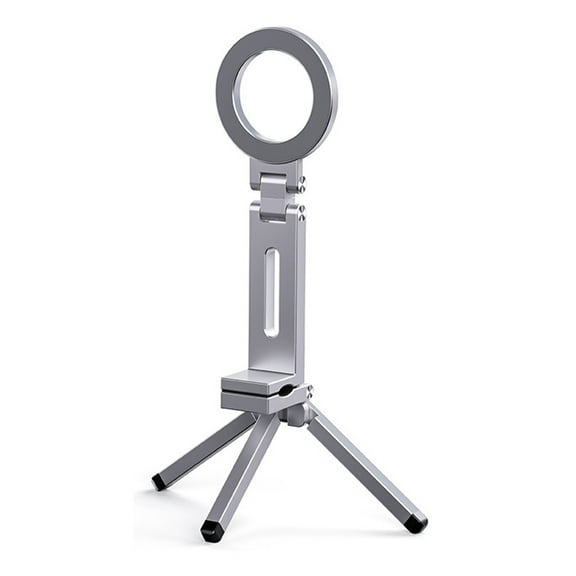 Foldable Magnetic Phone Tripod Holder, 360 Rotating Portable Stand Travel Video Shootings Desk Phone Holder