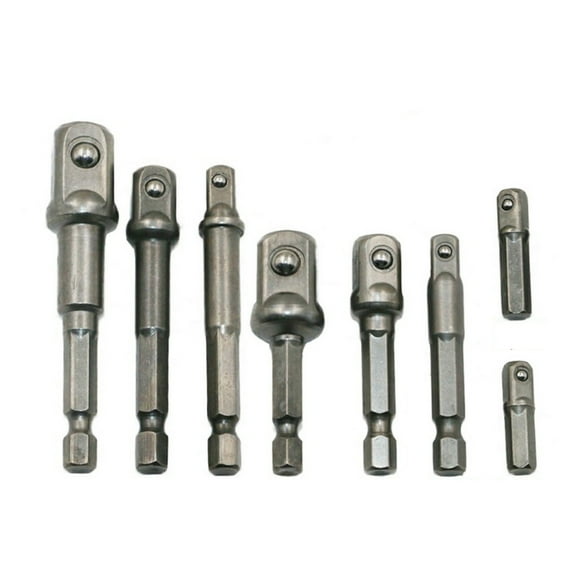 Amdohai 8 Pcs Socket Adapter Set Impact Driver Power Bits Extension Bit 1/4 Inch 3/8 Inch 1/2 Inch Power Hand Tools Driver Extension Socket Adapters Set