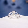 thumbnail image 3 of Silvago Jewel 1.8 Ct Oval Cut Diamond Rings - 14K White Gold Over Rings - Bypass Causal Daily Wear Rings for Women's - Swirl Party Wear Diamond Rings - Bridal Stacking Engagement Diamond Rings, 3 of 7