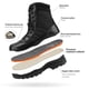 thumbnail image 3 of NORTIV 8 Botas de trabajo con punta de acero para hombre, botas tácticas industriales antideslizantes de seguridad, talla 10,5 de ancho, color negro Trooper-Steel-W, 3 of 7