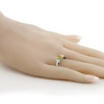 thumbnail image 4 of Gem Stone King 925 Sterling Silver Yellow Citrine and White Simulated Opal Women Ring (1.23 Ct Round, Size 8), 4 of 5