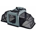 thumbnail image 3 of Pet Life Hounda Accordion Metal Framed Soft-Folding Collapsible Dual-Sided Expandable Pet Dog Crate, Dark Grey - Large, 3 of 9