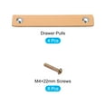 thumbnail image 3 of Unique Bargains Leather Furniture Handles Drawer Knobs Pulls Khaki Silver 6.7", 3 of 5