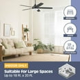 thumbnail image 6 of Prominence Home Ashby 52" Ceiling Fan w/Light, Remote, & 5 Blades, Black/Ebony, 6 of 12