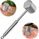 thumbnail image 2 of Mazo ablandador de carne de acero inoxidable 304 de grado alimenticio para cocina, mazo de carne de doble cara con lados texturizados y lisos, liviano y resistente a la oxidación, mango ergonómico, 2 of 6