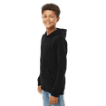 thumbnail image 2 of Youth Triblend Fleece Hooded Sweatshirt , Black Solid , Small, 2 of 7