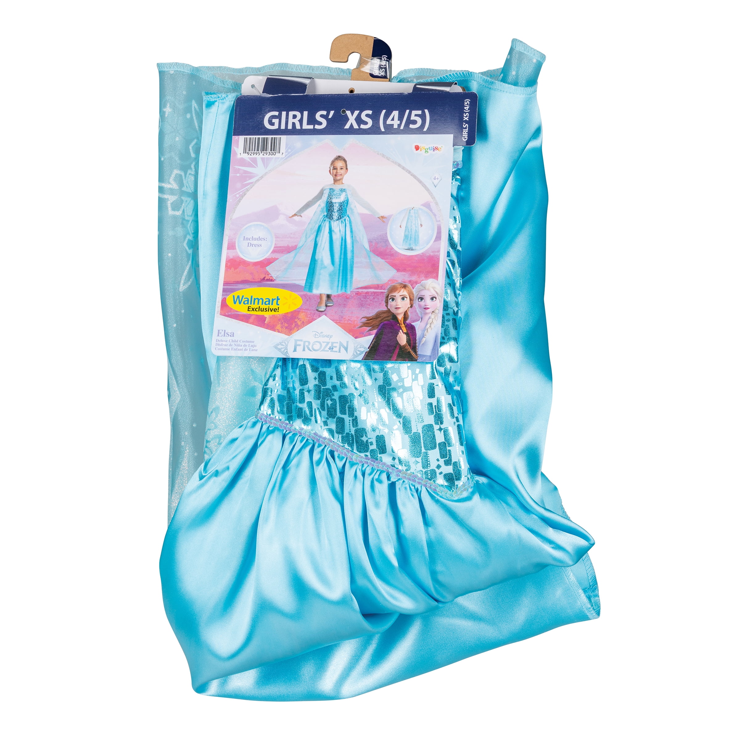 Disney Frozen Elsa Halloween Costume for Children, Girls Size XS (4/5), by Disguise