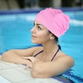 thumbnail image 4 of Swimming Cap Wear-resistant Hats Stretchy Caps for Women Long Hair Miss Women's, 4 of 6