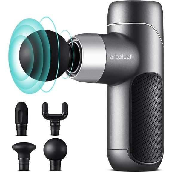 Arboleaf Mini Muscle Massage Gun Deep Tissue Waterproof Massager with 4 Silicone Heads