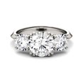 thumbnail image 4 of Charles & Colvard 14K White Gold Moissanite 8mm Round Engagement Ring-Size 9 3.10cttw DEW, 4 of 5