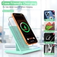 thumbnail image 6 of Cshidworld Wireless Charger, 18W 3 in 1 Wireless Charging Station for iPhone 17 16e 15 14 13 12 Pro, Fast Charger Stand for iWatch SE 9-11 6-8 2-5, AirPods 4/3/2/Pro, Samsung Galaxy Seires (Green), 6 of 9