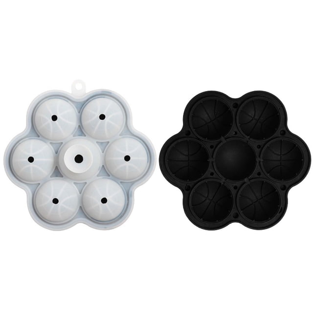 Xihbxyly Bandeja para Moldes de Hielo, Máquina de Hielo de Silicona Versátil de 7 Orificios, Bandeja para Cubitos de Hielo de Whisky de Fácil Liberación, Máquina para Hacer Helados Apta para Lavavaji
