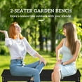 thumbnail image 3 of Outsunny 47" 2-Person Outdoor Bench, HDPE Garden Bench Seat, Backless Slatted Patio Bench, Rot and Fade Resistant for Yard, Porch, Park, Black, 3 of 9