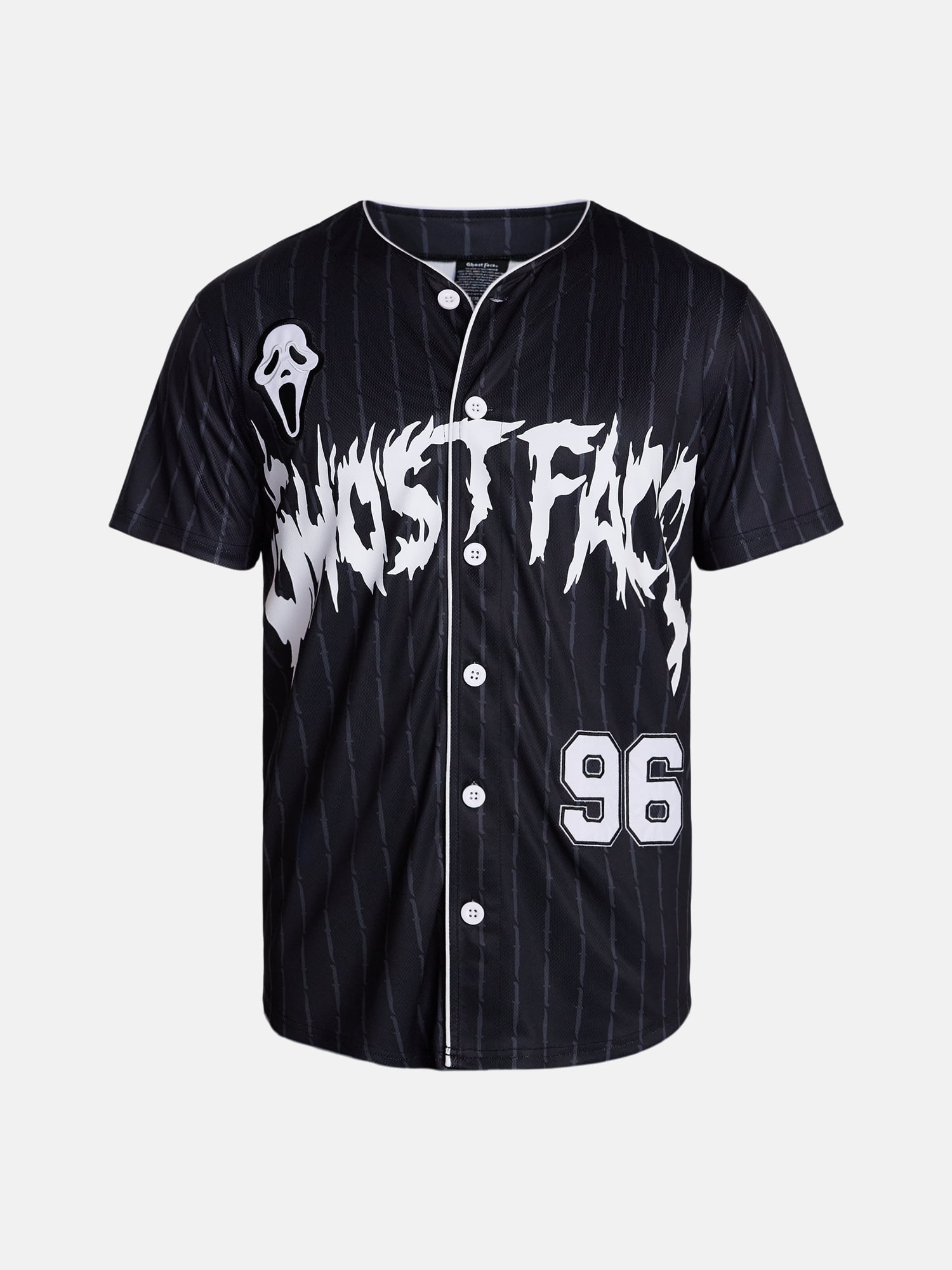 Ghostface Men's and Big Men's Front Back Graphic Baseball Jersey, Sizes S-3XL