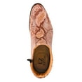 thumbnail image 4 of LIBERTYZENO Mens Genuine Leather Ankle Boots Side Zipper Mens Dress Boots, Peach Snake Print, 4 of 8