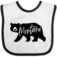 thumbnail image 3 of Inktastic Montana Black Bear Silhouette Boys or Girls Baby Bib, 3 of 4