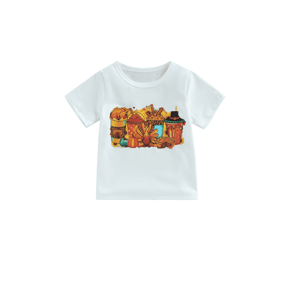 Thanksgiving Shirt for Kids – Cute Simple White T-Shirt for Holiday Celebrations