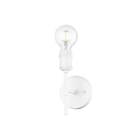 Wry Lighting Axel 1-light Wall Sconce in Matte White