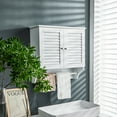thumbnail image 2 of Costway Bathroom Wall Cabinet W/Towel Bar and Adjustable Shelf Storage Pine Rack White, 2 of 10