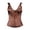 Brown, variant on Lingerie for Women Structured Bone Vest for Everyday Wear Front Lacing and Side Zippers Corset Shaping Garment for Comfortable Support Red XS