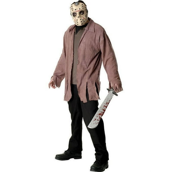 RUBIES II Jason Voorhees Fancy-Dress Costumes for Adults with Eva Hockey Mask, Adult Size