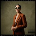 thumbnail image 4 of SA106 Vintage Style Oversized Round Retro Womens Sunglasses / Slate - Green, 4 of 7