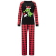 thumbnail image 2 of Hirigin Store Family Matching Christmas Set Dinosaur Print Long Sleeve Round Neck Tops/Romper Plaid Trousers, 2 of 10