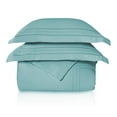 thumbnail image 1 of 1000 Thread Count Embroidered Egyptian Cotton Duvet Cover Set - Cal King, Teal, 1 of 1