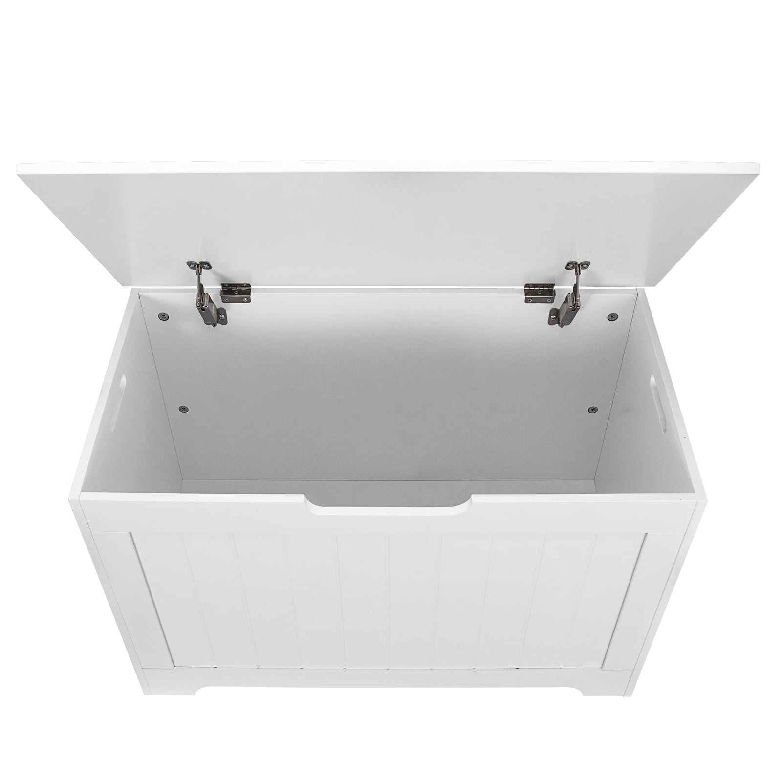 Favory Toy Box Storage Chest for Girls Boys, Wooden Trunk Bench w/Flip-top Lid & Safety Hinge, Kids Play Room Nursery Organizer, Bedroom Storage  Storage Area (White)