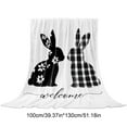 thumbnail image 3 of Hometravel Easter Holiday Black White Print Blanket 100x130cm, Bunny and Egg Design for Sofa Bed, Spring Themed Decorative Throw for Home, Cozy Blanket for Seasonal Use, 3 of 6