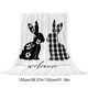 thumbnail image 3 of Manta con estampado de conejito y huevos de Pascua | 130 x 90 cm | Suave manta de poliéster | Decoración navideña de primavera para sofá cama | Decoración para habitación infantil, 3 of 6