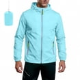 thumbnail image 2 of Dresfit Rain Jacket for Men Zip Up Long Sleeve Hoodies Summer 2026 Drawstring Athletic Windbreaker Lightweight Uv Protection Big and Tall Fishing Hoodie with Pockets S, 2 of 9