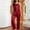 01 Red, variant on Weiqiqre Pajamas for Women Set Silk Satin Pajamas Sleeveless Pjs Set 2 Piece Summer Loungewear Sleepwear with Pockets