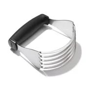 Dough Blender with Blades: Stainless Steel Pastry Blender, Soft-Grip Handle, Dishwasher-Safe, Black
