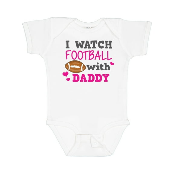 Inktastic I Watch Football with My Daddy Boys or Girls Baby Bodysuit